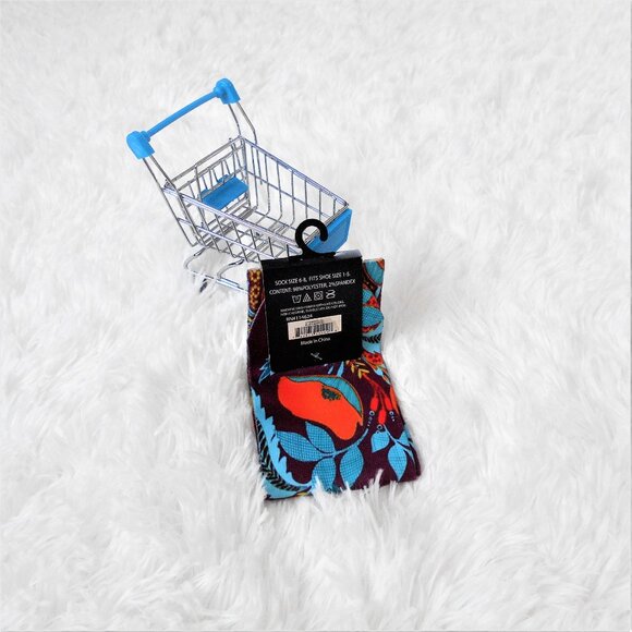 Versace Boys Socks Abbigliamento Sportivo SRL Size 6-8 Burg Multi Floral Kids - Picture 8 of 9